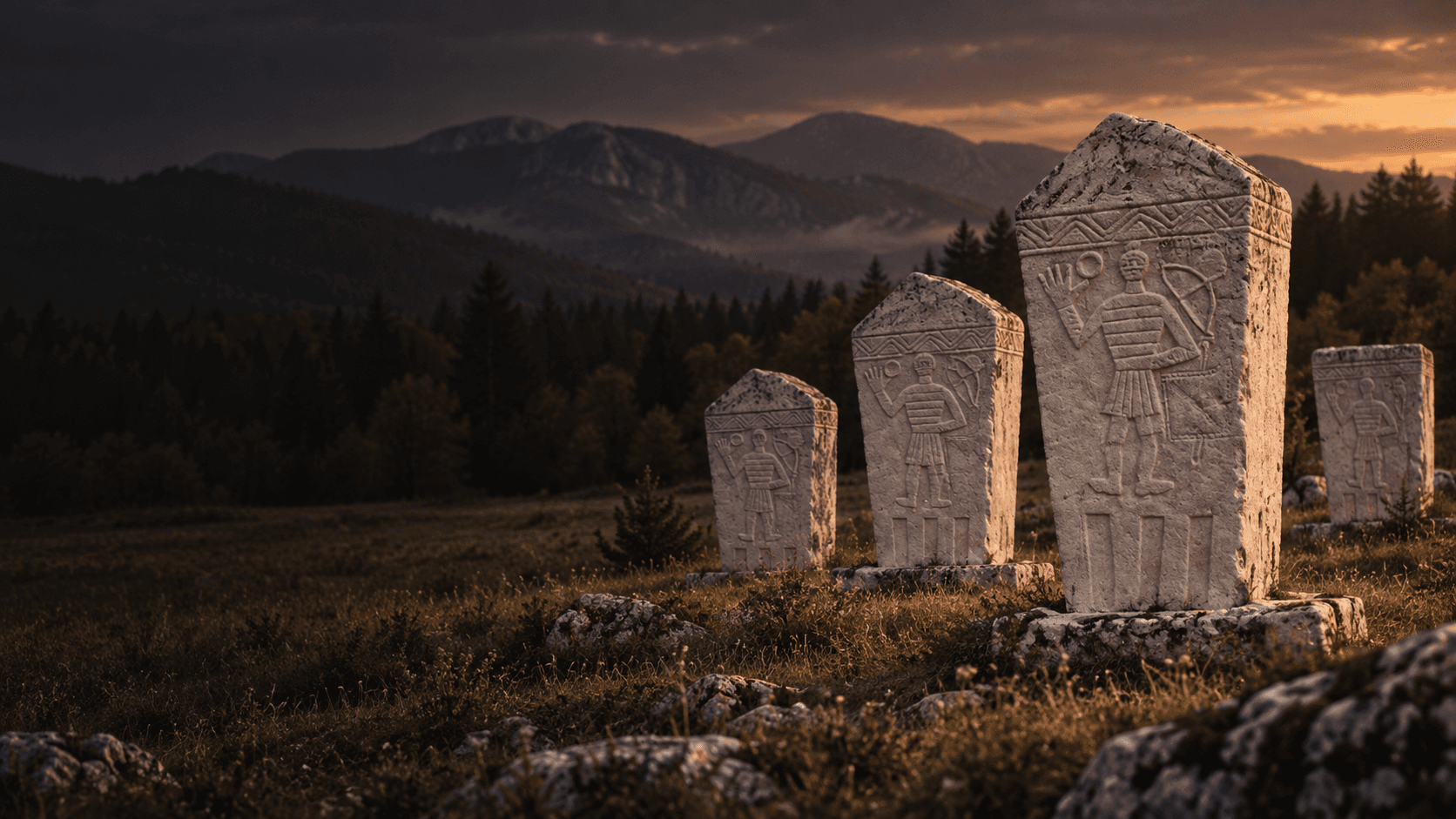 Stećci u bosanskom planinskom krajoliku